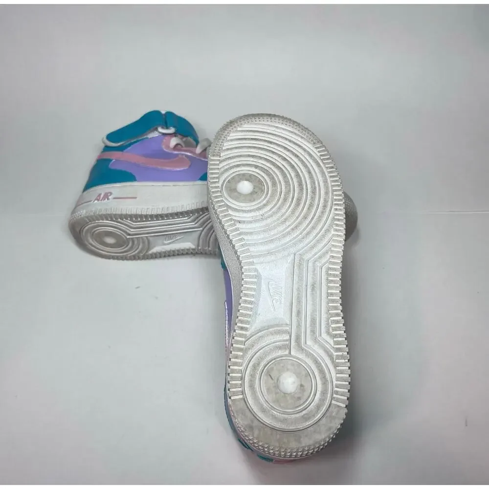 Nike Air Force Custom Painted Youth Size 5.5 Pastels DH2933-111